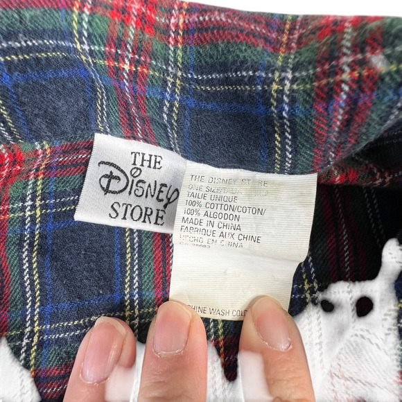Disney Store Dopey Plaid Nightgown Flannel Long Sleeve Womens One Size‎ Vintage - Picture 5 of 8